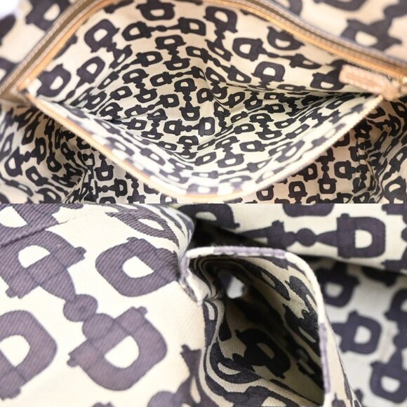 GUCCI GG Sherry Line ShoulderTote Bag Canvas Leather Beige Italy - Picture 8 of 14